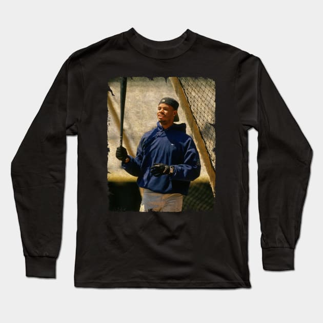 Ken Griffey Jr. in Seattle Mariners Long Sleeve T-Shirt by PESTA PORA